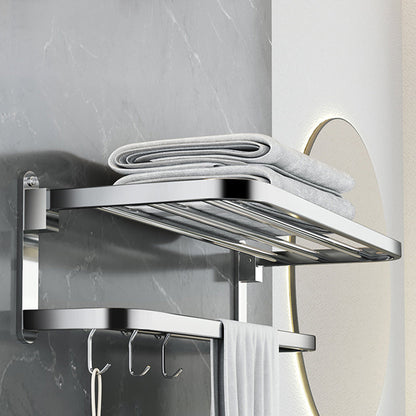 Luxury Chrome Bathroom Fixture Set with Shelf and Towel Rack