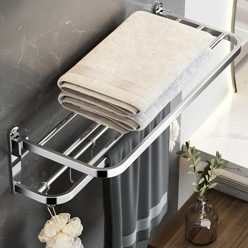 Luxury Chrome Bathroom Fixture Set with Shelf and Towel Rack
