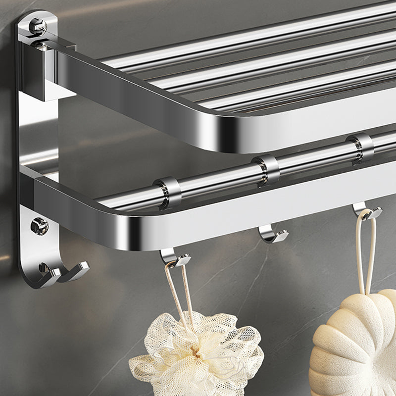 Luxury Chrome Bathroom Fixture Set with Shelf and Towel Rack