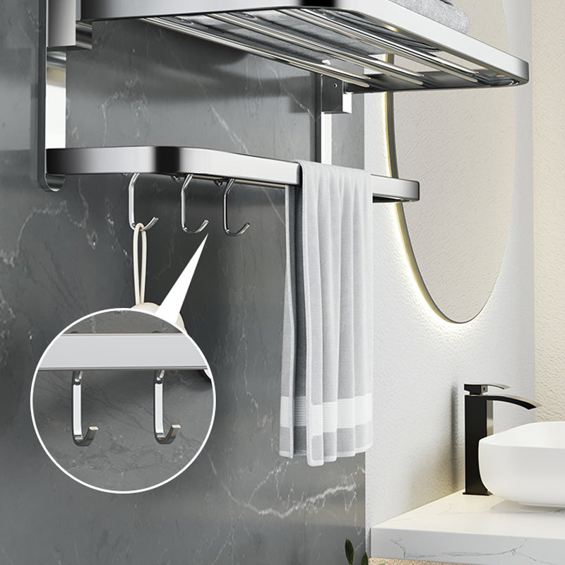 Luxury Chrome Bathroom Fixture Set with Shelf and Towel Rack