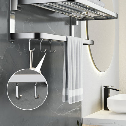 Luxury Chrome Bathroom Fixture Set with Shelf and Towel Rack