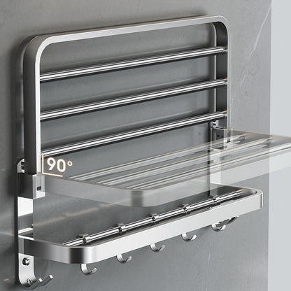 Luxury Chrome Bathroom Fixture Set with Shelf and Towel Rack