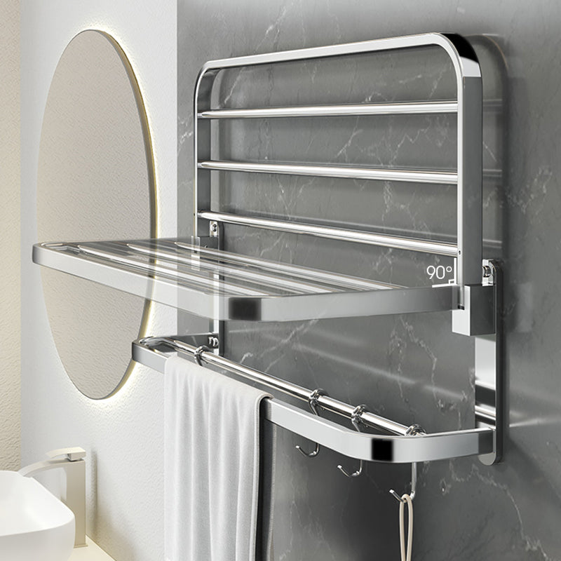 Luxury Chrome Bathroom Fixture Set with Shelf and Towel Rack