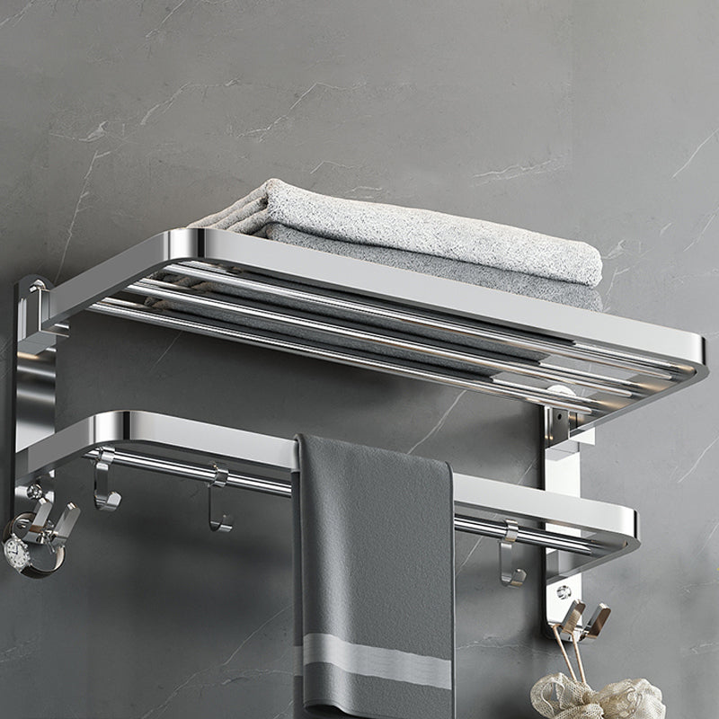 Luxury Chrome Bathroom Fixture Set with Shelf and Towel Rack
