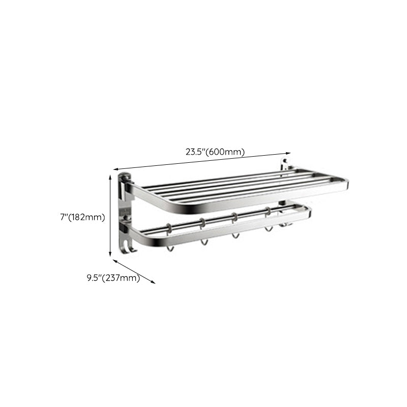 Luxury Chrome Bathroom Fixture Set with Shelf and Towel Rack