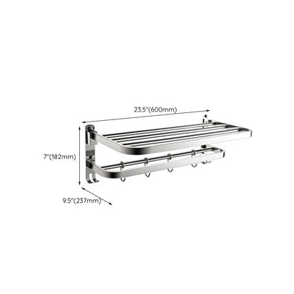 Luxury Chrome Bathroom Fixture Set with Shelf and Towel Rack