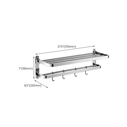 Luxury Chrome Bathroom Fixture Set with Shelf and Towel Rack