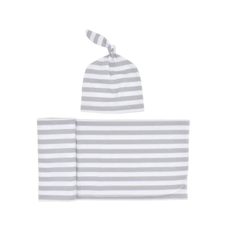 Cozy Baby Swaddle Set with Hat – Gentle Infant Wrap Blanket