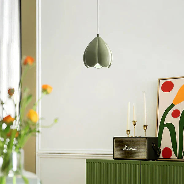 Soft White Floral Pendant Light