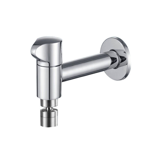 Modern Wall Mount Bathroom Faucet Solid Brass Handle - Fesara