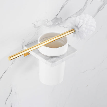 Luxury Marble Bathroom Accessories Set with Shelf
