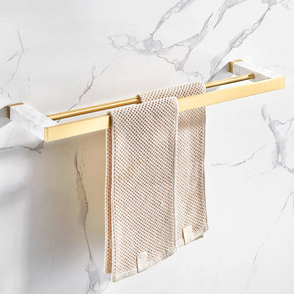 Luxury Marble Bathroom Accessories Set with Shelf