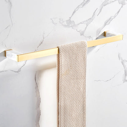 Luxury Marble Bathroom Accessories Set with Shelf