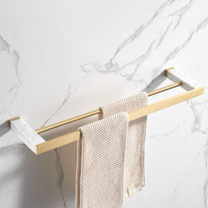 Luxury Marble Bathroom Accessories Set with Shelf