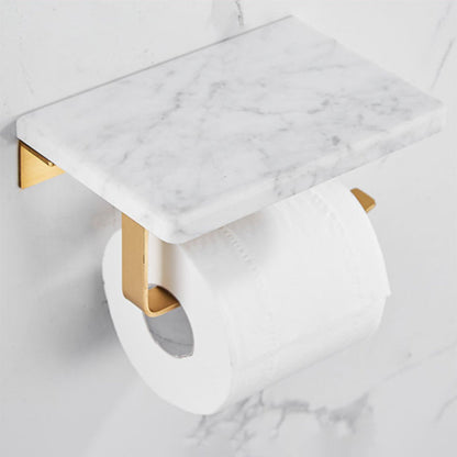 Luxury Marble Bathroom Accessories Set with Shelf