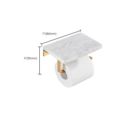 Luxury Marble Bathroom Accessories Set with Shelf