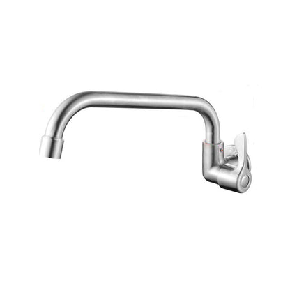 Contemporary Wall Mount Kitchen Faucet Stainless Steel Handle