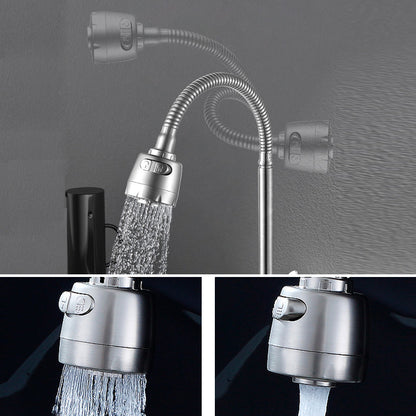 Contemporary Wall Mount Kitchen Faucet Stainless Steel Handle