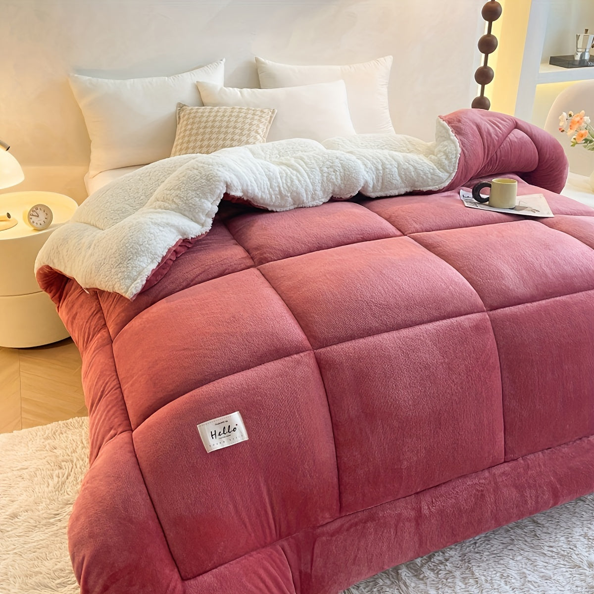 Cozy Cabin Plush Fleece Duvet Blanket
