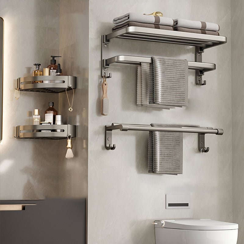 Luxurious Stainless Steel Bathroom Storage Towel Rack Set