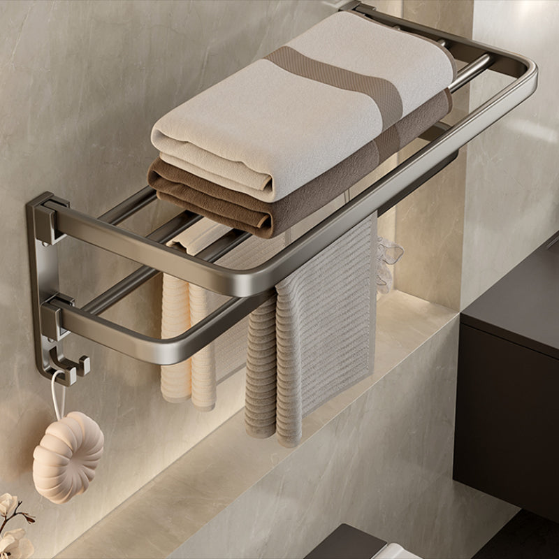 Luxurious Stainless Steel Bathroom Storage Towel Rack Set