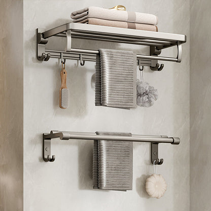 Luxurious Stainless Steel Bathroom Storage Towel Rack Set