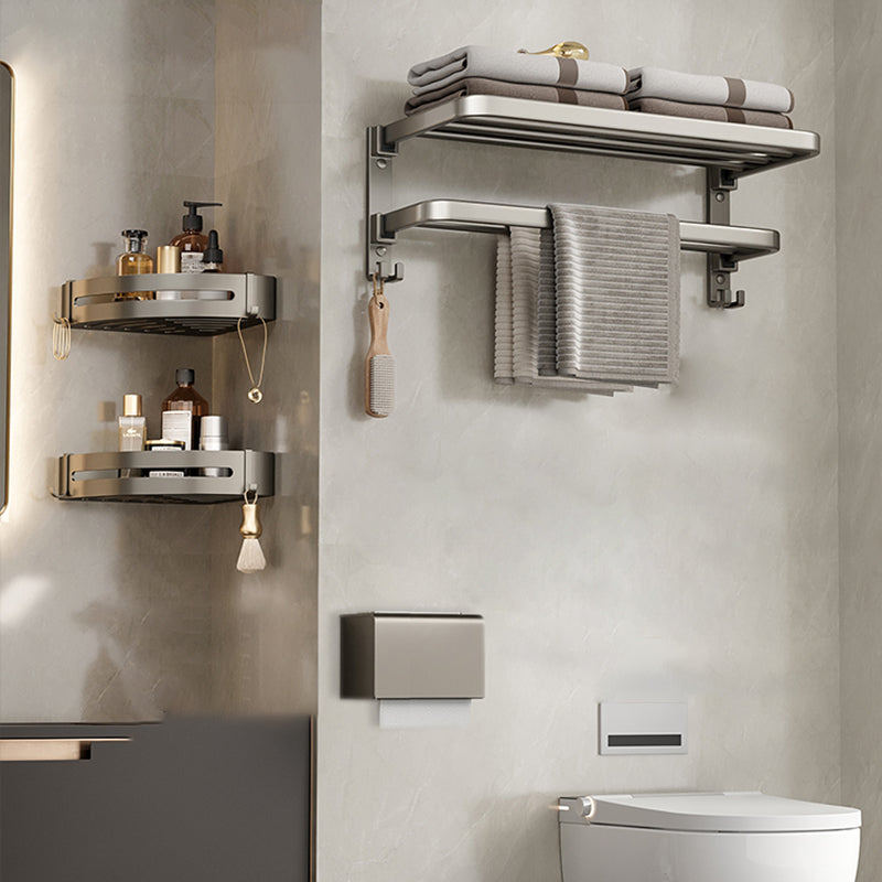 Luxurious Stainless Steel Bathroom Storage Towel Rack Set