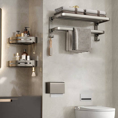 Luxurious Stainless Steel Bathroom Storage Towel Rack Set