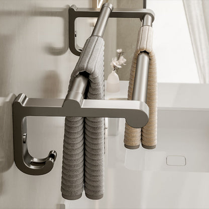 Luxurious Stainless Steel Bathroom Storage Towel Rack Set