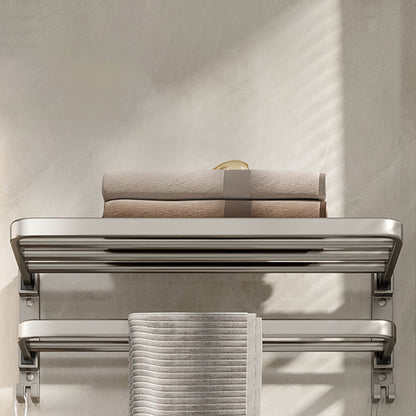 Luxurious Stainless Steel Bathroom Storage Towel Rack Set