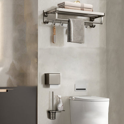 Luxurious Stainless Steel Bathroom Storage Towel Rack Set
