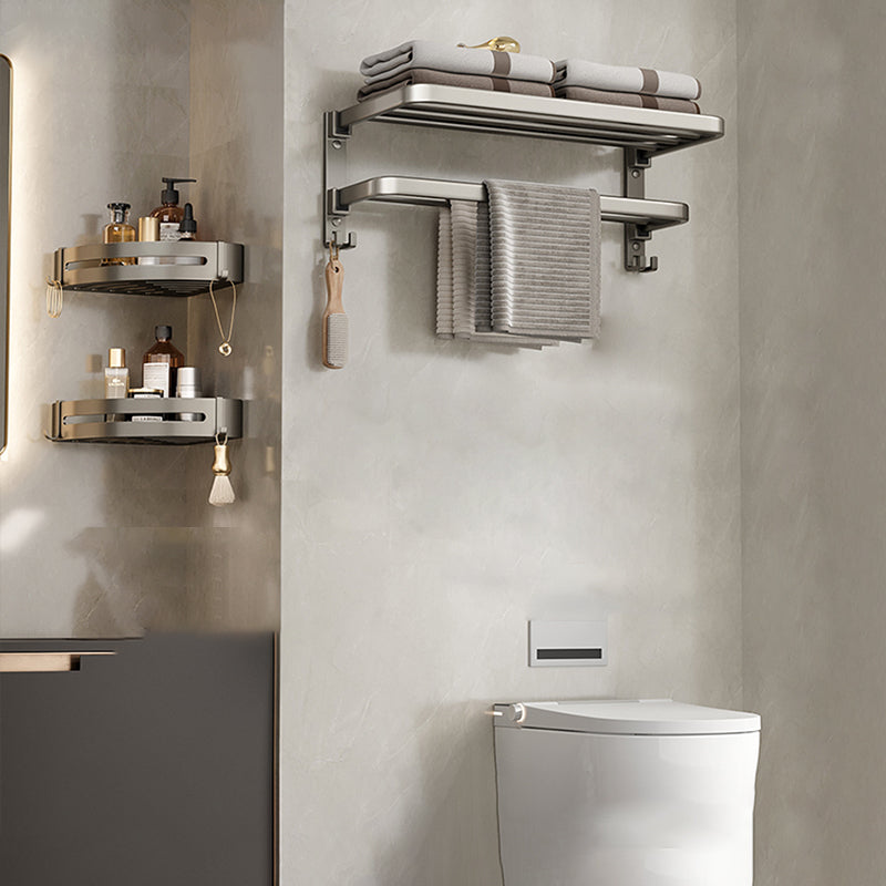 Luxurious Stainless Steel Bathroom Storage Towel Rack Set