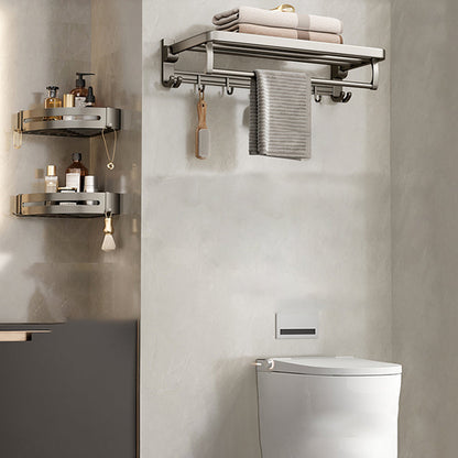 Luxurious Stainless Steel Bathroom Storage Towel Rack Set