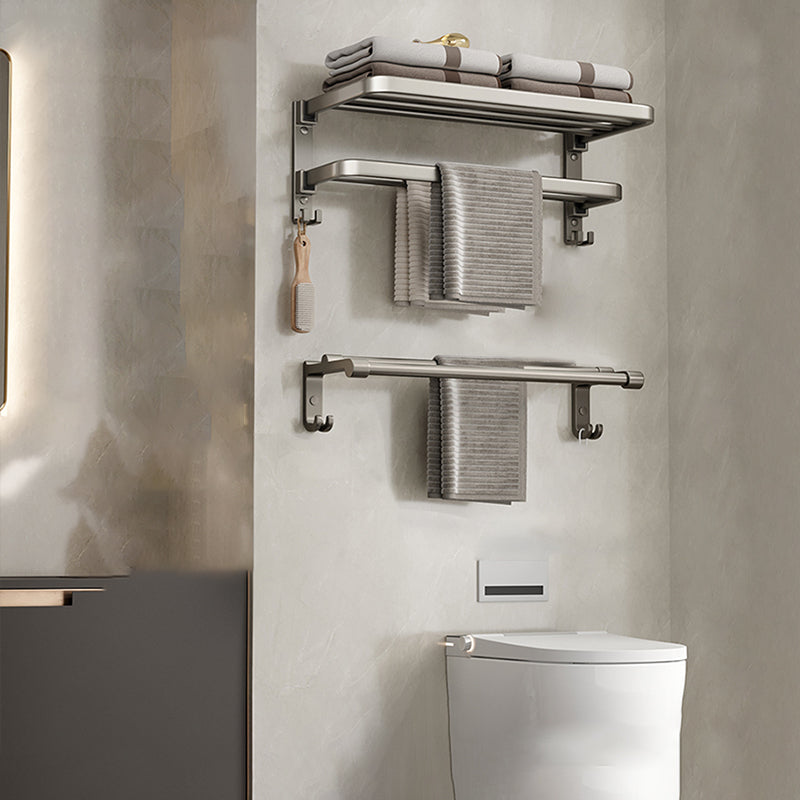 Luxurious Stainless Steel Bathroom Storage Towel Rack Set