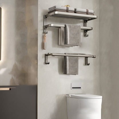Luxurious Stainless Steel Bathroom Storage Towel Rack Set