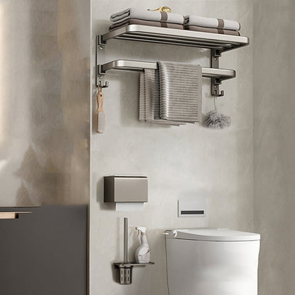 Luxurious Stainless Steel Bathroom Storage Towel Rack Set