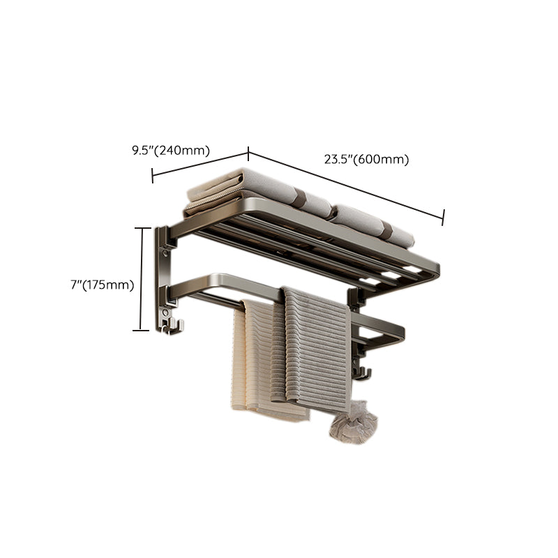 Luxurious Stainless Steel Bathroom Storage Towel Rack Set