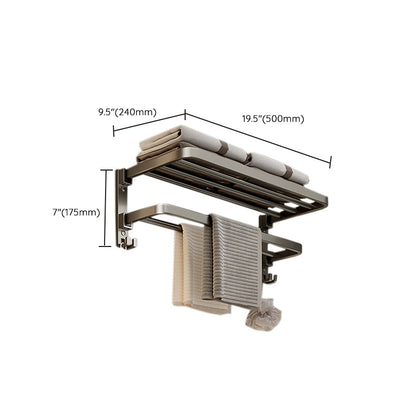 Luxurious Stainless Steel Bathroom Storage Towel Rack Set