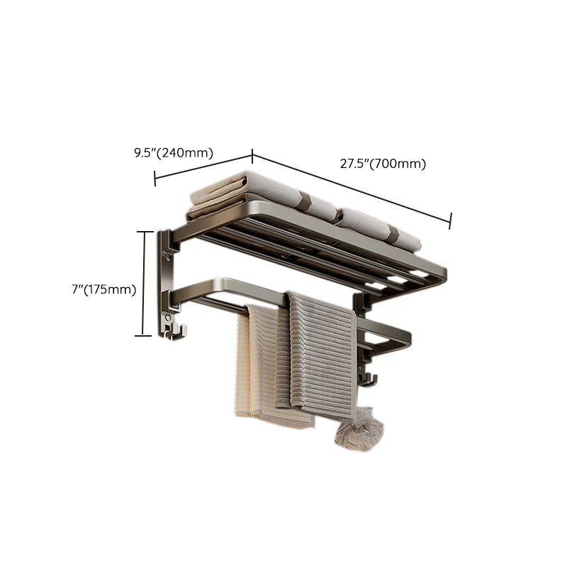 Luxurious Stainless Steel Bathroom Storage Towel Rack Set
