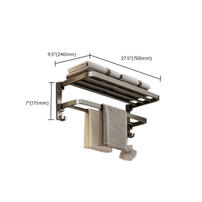 Luxurious Stainless Steel Bathroom Storage Towel Rack Set