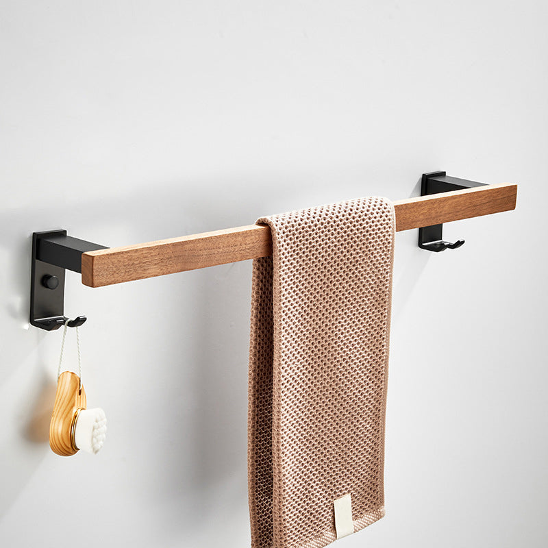 Modern Wooden Bathroom Accessory Set Black