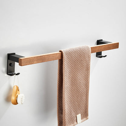 Modern Wooden Bathroom Accessory Set Black
