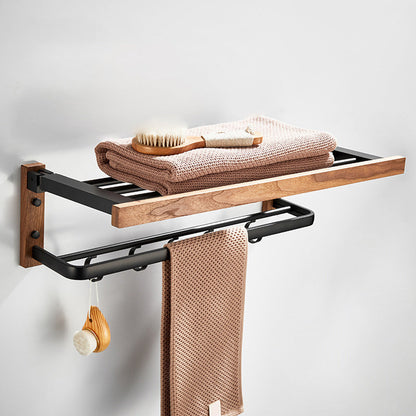 Modern Wooden Bathroom Accessory Set Black