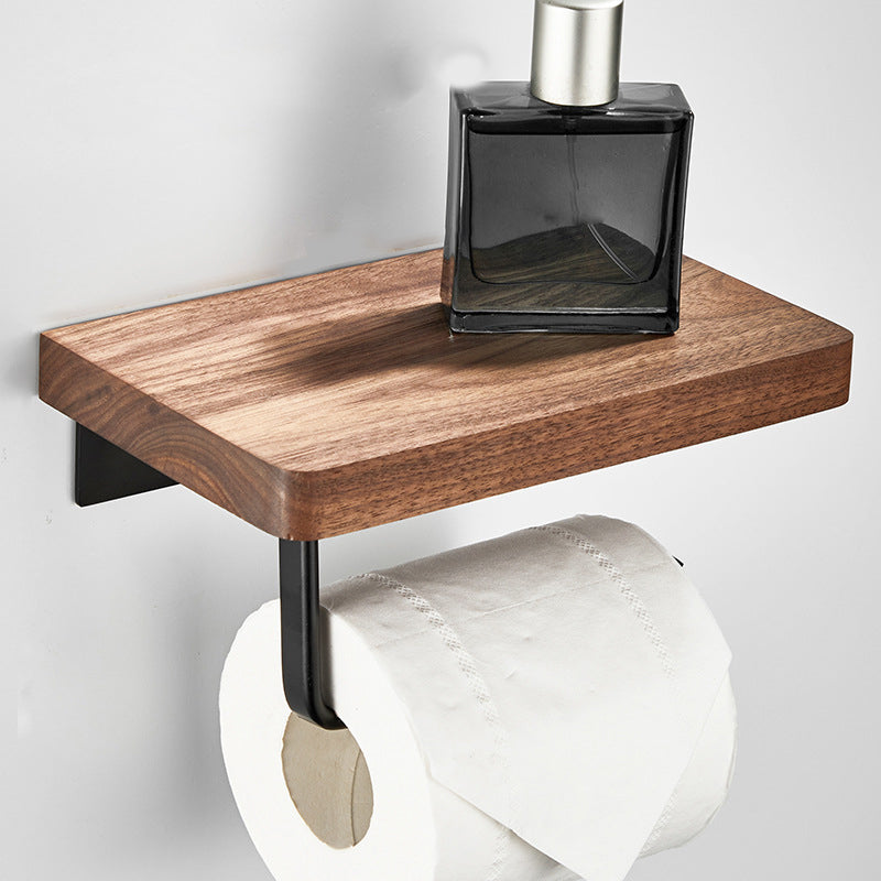 Modern Wooden Bathroom Accessory Set Black