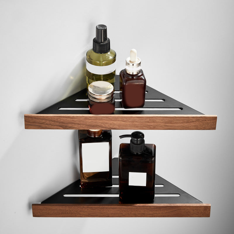 Modern Wooden Bathroom Accessory Set Black