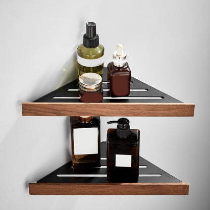 Modern Wooden Bathroom Accessory Set Black