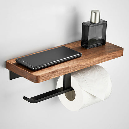 Modern Wooden Bathroom Accessory Set Black