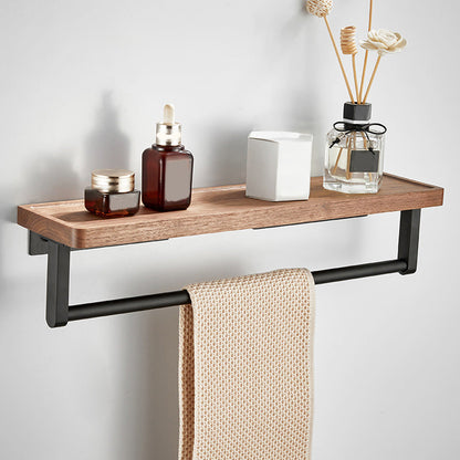 Modern Wooden Bathroom Accessory Set Black