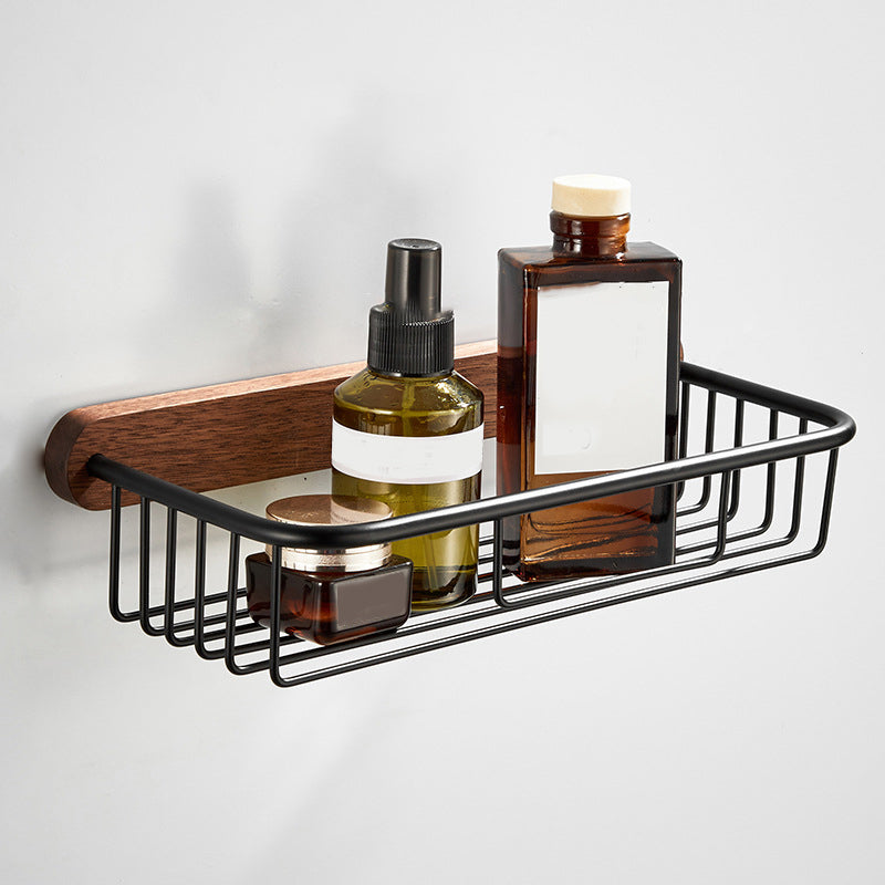 Modern Wooden Bathroom Accessory Set Black