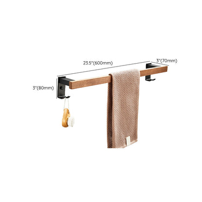 Modern Wooden Bathroom Accessory Set Black